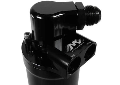 True Seal Catch Can Top Billet Clockable Recirculating Design With 12ORB Female Fitting showcasing design details.