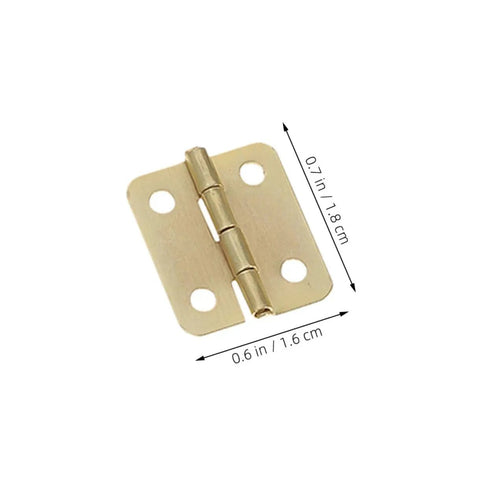 Miniature Iron Cabinet Hinges With Screws 40pcs For Jewelry Boxes And Wood Cases Round Corner Small Box Hinges 270 Degree
