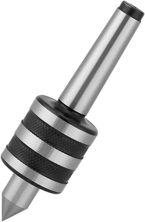 MT2 Lathe Live Center Pro Grade High Accuracy 0.0004 Inch 60 Degree Tip shown in metal construction with precision tip