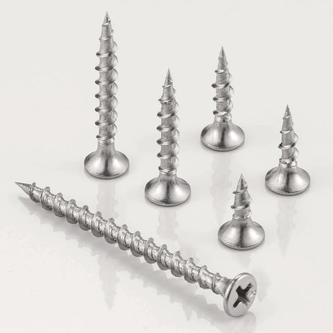 ✝️ Wensilon (420 pcs)#6X3/4 410 Stainless Steel Fastener Drywall Screws-Phillips with coarse Threaded tip, Black, displayed on white.
