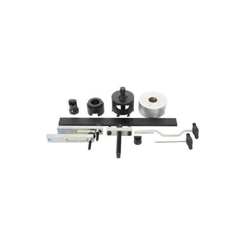 AOLBSPD engine timing tool set for 7/6-speed transmission with metal bar, black adapters, handles and mounting components