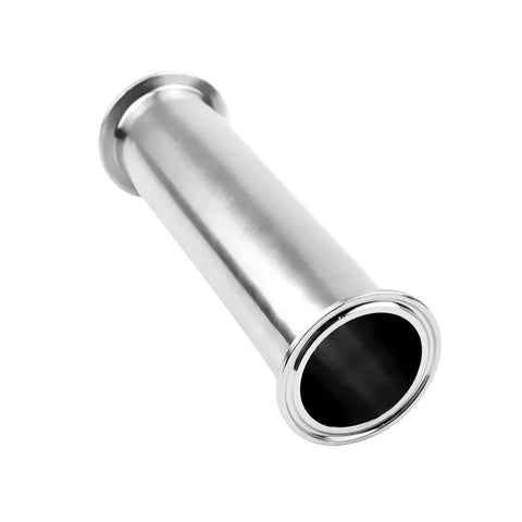 Beduan stainless steel tri-clamp spool tube, 8 inch length, seamless round tubing with 64mm ferrule flange