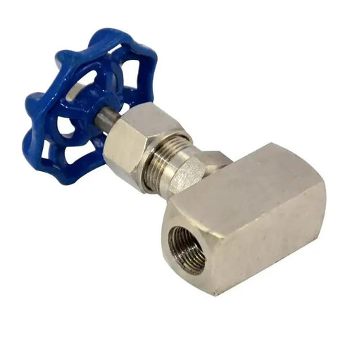 Heavy Duty High Pressure Needle Valve with Female Thread in Stainless Steel 316, DN6 to DN25, front view, VARMHUS