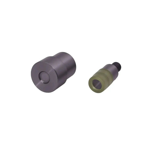 Rivet Setting Mold And Punch Die Set 6mm 9mm for heavy duty hand press, carbon steel and rubber, front view of molds