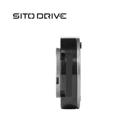 Side view of Beefy Torque Strain Wave Gears Harmonic Drive Reducer for Nema 11 Servo Motors with 80 ratio horizontal mounting.