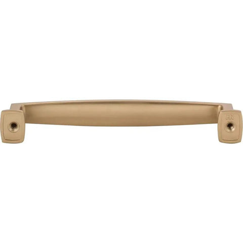 Richard Cabinet Pull Satin Bronze 128 Mm Center To Center With Stately Step Profile and Soft Square Shape, front view image