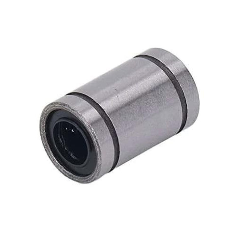 Alloy steel linear motion bearing, part of the ten-piece set for CNC machines and 3D printers, shown in a close-up view.