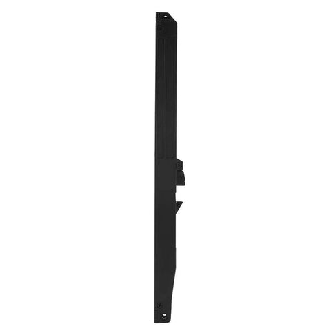 Side view of Two Pack Barn Door Soft Close Kit Hole Free Version Sliding Hardware with Spring Damper, black durable metal