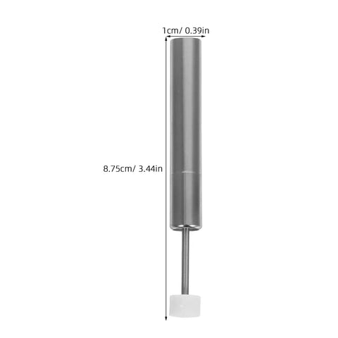 Steel and plastic component of Soft Close Trash Can Dampers Kit 8 Pieces For Silent Smooth Lid Closure Hinge Mechanism Replacement In Steel And Plastic.
