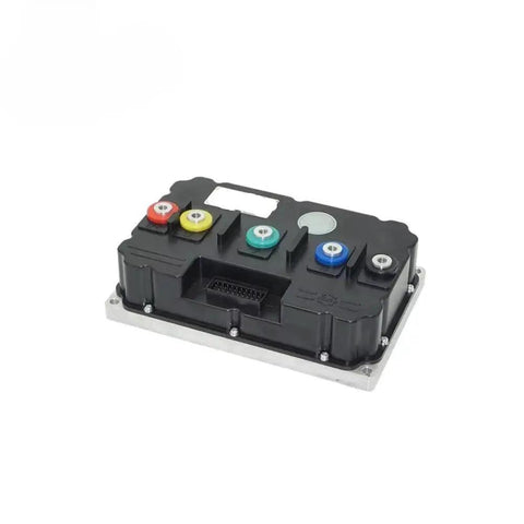 Electric motorcycle controller 1000A ND1081000, black enclosure with five color-coded terminals and mounting base