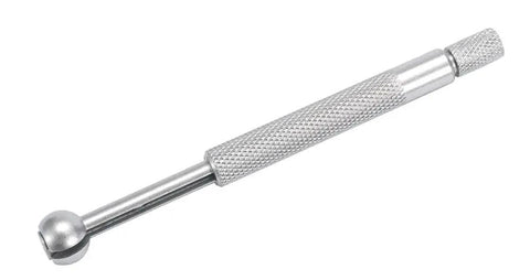 Small Hole Gauge Set Ball Type 4 Pc For Pro Grade Inside Diameter Checks In Inches And Millimeters 1/8 To 1/2 Inch Range With Knurled Handles