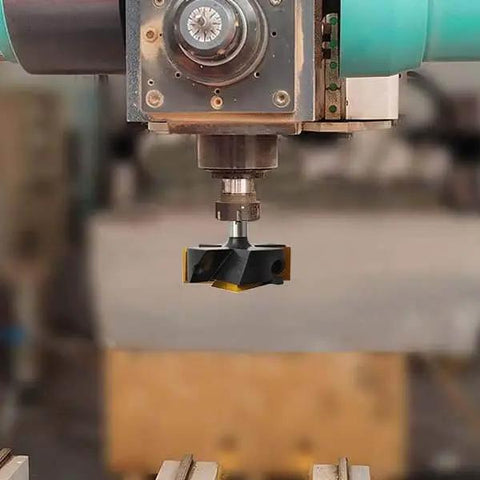 Slab Surfacing Router Bit With One Quarter Inch Shank And One And A Half Inch Cutting Diameter Two Plus Two Flutes ATS Coated Carbide Inserts in CNC machine