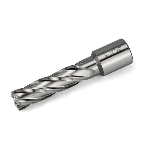 Annular Cutter Kit For Magnetic Drill Press With Weldon Shank 3/4 Inch 9/16 Inch Cutting Diameter 2 Inch Cutting Depth HSS Slugger Bits
