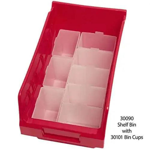 Durable Plastic Bin Cup Storage For Sorting Small Parts In Shelf Bins Two Inch By Three And One Quarter Inch By Three Inch White Case Of 48