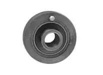 Front view of 1-1/4 in Heavy Set Screw Round Cartridge UCC307-20 Single Unit for Conveyor, Agricultural, and Industrial Shafts