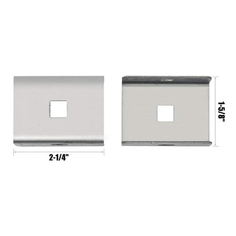 Box Rail Hanger Kit 2 Set For Exterior Barn Doors, Heavy Duty Hardware With 225 Lbs Safe Working Load, Zinc Plated Finish