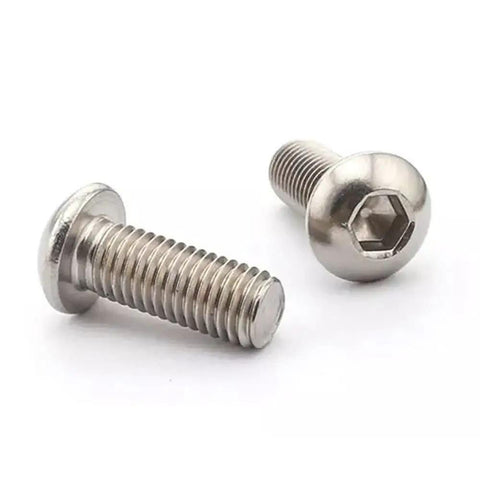 50 Pack 1/4-20 x 1 Button Head Socket Cap Screws 304 Stainless Steel 18-8 Bright Finish Full Thread Allen Socket Drive shown here
