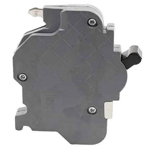 Stab Lok NC115 Replacement Circuit Breaker One Pole 15 Amp Gray Newly Manufactured Federal Pacific Electric Style Thin Series ETL Listed 10,000 AIC For Stab Lok Panels showing side view