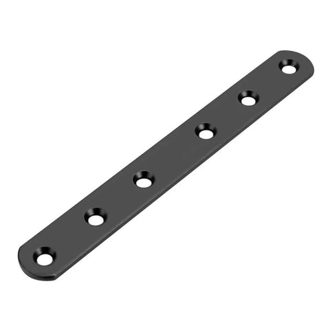8 Pieces Stainless Steel Mending Plates 6 Inch Heavy Duty Corner Braces With Screws For Furniture Repair Black in single plate view