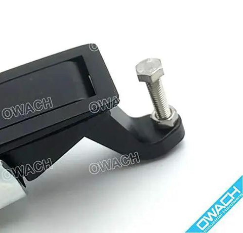 Close-up of a black zinc alloy compression latch with stainless steel screw. 2 Pack Compression Latches Adjustable Grip 0.04 To 0.95 In Compatible C2-32-25.