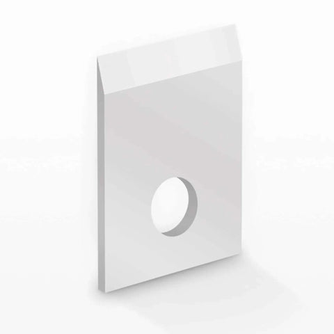Side view of 5 Pack Pass Through Crimper Cutting Blades 0.40x0.54 In Replacement Blades For Most Pass Through Crimpers SK5 Steel Heavy Duty 8 Pin Blade