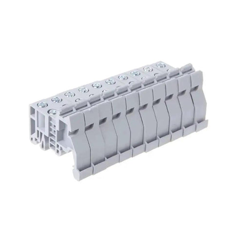 10 Pieces E UK DIN Rail Terminal Block End Stopper Bracket For 35mm Wide Rail Gray Nylon PA66 Housing Fire Retardant DIN Rail Mount