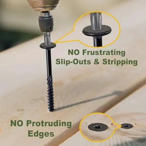 Heavy Duty Structural Wood Lag Screws For Outdoor Decks And Timber Projects LionMAX 14 Gauge Size Two And Seven Eighths Inch 50 Pack
