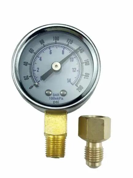 Oil Burner Fuel Pressure Test Gauge Zero To Two Hundred PSI For Measuring Pump Pressure On Beckett Suntec Webster And Danfoss