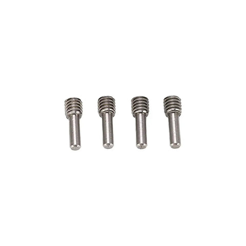 Four stainless steel spline components for 1/10 scale RC crawlers, compatible with Two Pack Stainless Steel M4 RC Drive Shaft, rust resistant.