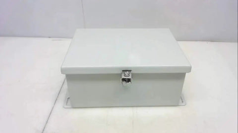 R3 Industrial Control Panel Enclosure Model 806Chnf gray heavy-duty metal cabinet for electrical systems, front view.