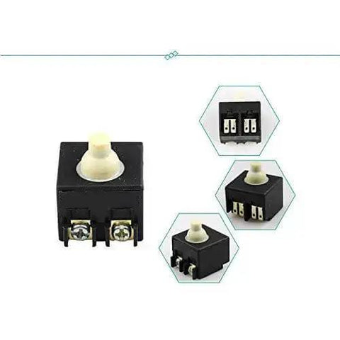 Beefed Up Heavy Duty Universal Replacement Switch For Angle Grinders And Polishers, Auto Reset Design shown in multiple angles