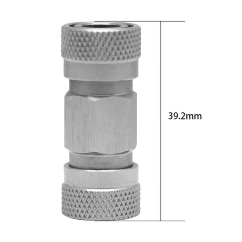 HMKUGO paintball quick-disconnect adaptor, stainless steel, 8mm female, 39.2mm long