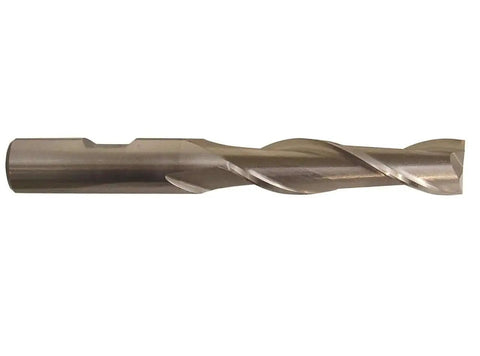 Heavy Duty HSS End Mill Set For Metalworking With Three Eighths Inch Shank And Two Flute Square End Mills