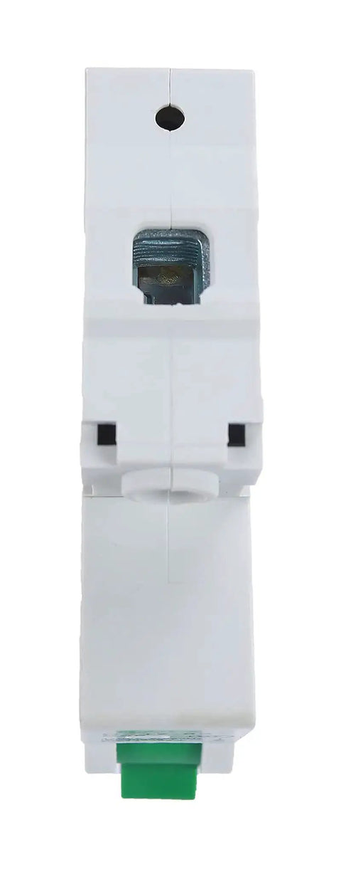 Front view of DZ47-63 1 Pole Miniature Circuit Breaker 16A 110V 240V Din Rail MCB For Home Electrical Panel And Solar Setup Fast Trip Protection