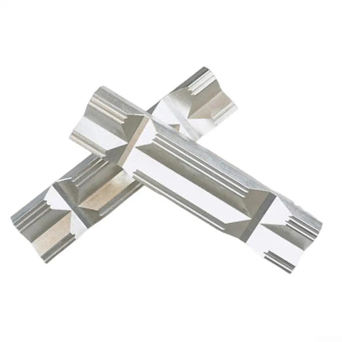 Aluminum alloy V Type Vise Jaws for CNC Milling, shown in a cross formation, highlighting 4-inch and 8-inch options with magnetic workholding