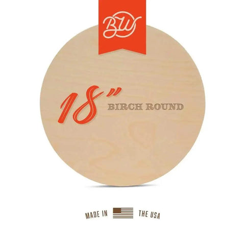 18 Inch Birch Wood Round Craft Blank 1/4 Inch Thick Plywood Circle For Signs Painting Laser Cutting And Diy Projects Great For Crafters And Makers Made In Usa Borowood