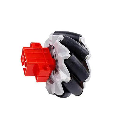 Heavy Duty 5Kg Load 64mm Mecanum Wheel Omni Tire Kit with red motor hub for Arduino Raspberry Pi smart robotic builds