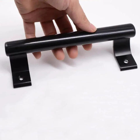 Eight Inch Aluminum Alloy Sliding Door Handle For Modern Decor And Elegant Interiors, Features A Comfortable Oval Grip