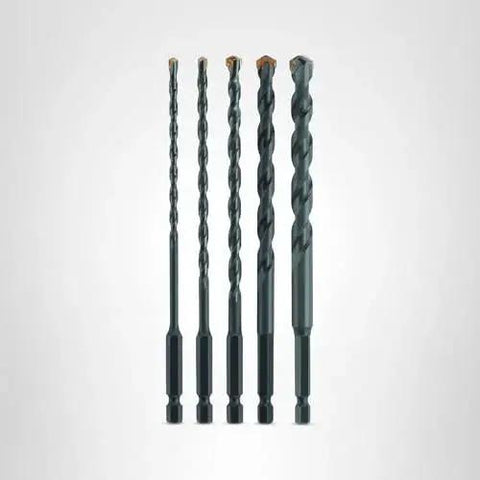 Impact Drill Bit Set for Multi Construction Materials With Hex Shanks and Carbide Heads Delivers Fast Cutting in Masonry Plastic and Metal Ideal for Hammer Drills and Impact Drivers Bosch IMC500 Five Piece
