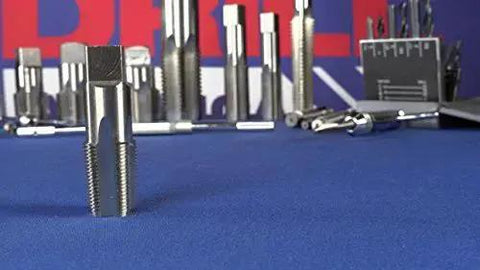 1/8 In NPT Pipe Tap And R HSS Drill Bit Set In Carbon Steel, Black Oxide Finish, POU Series for rethreading, on display