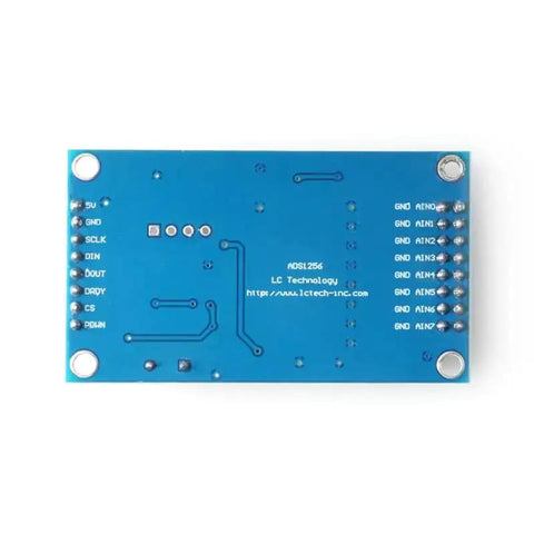 Backside of Beast 24Bit 8 Channel ADS1256 ADC Module With Pro Grade Precision Data Acquisition showing PCB layout and connectors.
