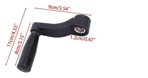 Drill Press Table Crank Handle With 12mm Bore For Most 12mm Drill Press Shafts Nylon And Metal Construction with measurements shown