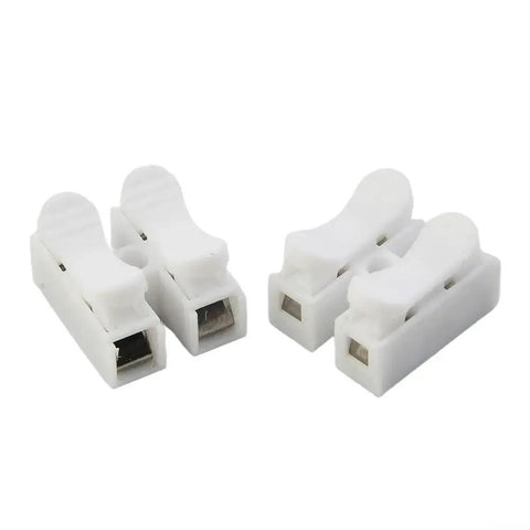 Spring Quick Wire Connectors 2 Pin Screwless Terminal Block 20 Pack AWG 20 12 Flame Retardant PP Housing For LED Strip Lighting