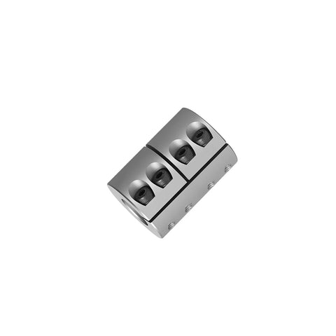 Aluminum rigid shaft coupling D32xL40 for 10–15 mm bore with M5 screws, ideal for servo/stepper CNC and 3D printers