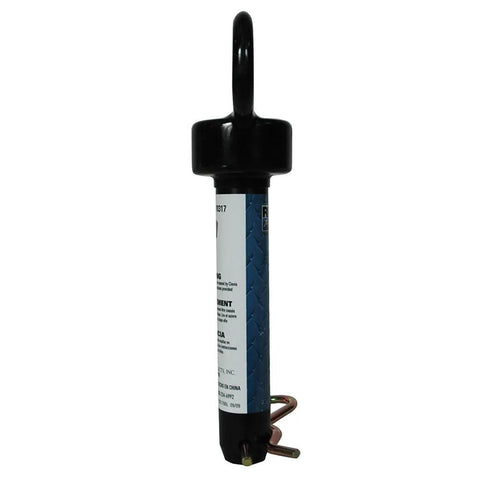 One-Inch Diameter Clevis Pin With Comfort Grip Handle, Heavy-Duty Heat-Treated Grade Eight Steel, Black Powder Coat Finish, Includes Cotter Pin, Lets Connected Parts Rotate Smoothly For Trailer Hitch Assemblies, side view