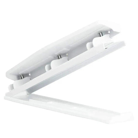 Side view of Metal 3 Hole Punch For White Paper, 10 Sheet Capacity, Built Tough Desk Side Workhorse, Sturdy Hole Puncher