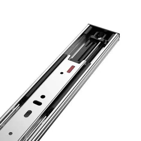 Soft Close Drawer Slides Set With Heavy Duty Ball Bearing Full Extension Side Mount Rails for dresser drawers close-up view