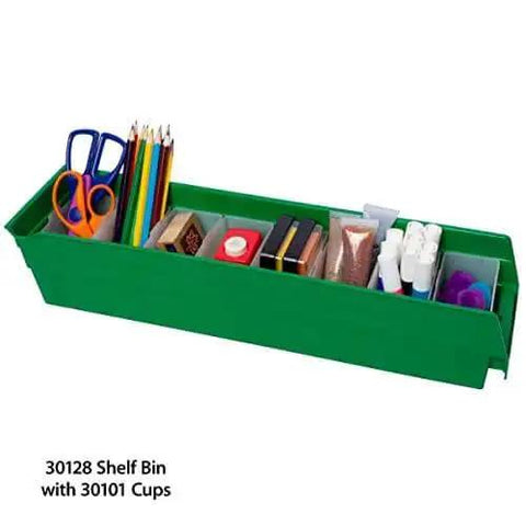 Durable Plastic Bin Cup Storage For Sorting Small Parts In Shelf Bins Two Inch By Three And One Quarter Inch By Three Inch White Case Of 48