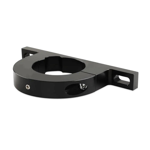 2 Inch Billet Universal Steering Column Keyed No Drop Mount For Aftermarket, black aluminum alloy mount, side view