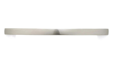 Front view of Cambria Collection Brushed Nickel Cabinet And Drawer Pull Handle for Kitchen and Bath, six and three-sixteenths inch length.